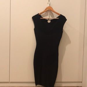 Reid’s Navy Ribbed Bodycon Dress